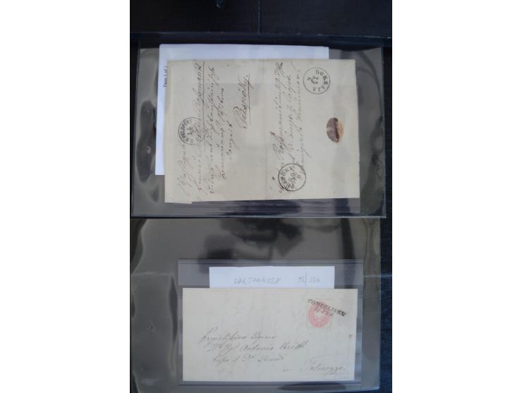 1850/1920 (ca.), umfangreicher Bestand inkl. Lombardei und Levante mit ca. 250 Briefen und Ganzsachen, Schwerpunkt bis ca. 18