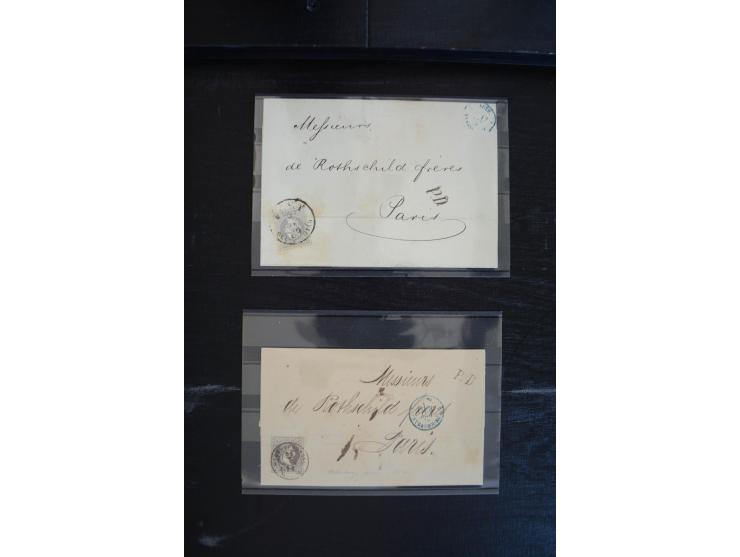 1850/1920 (ca.), umfangreicher Bestand inkl. Lombardei und Levante mit ca. 250 Briefen und Ganzsachen, Schwerpunkt bis ca. 18
