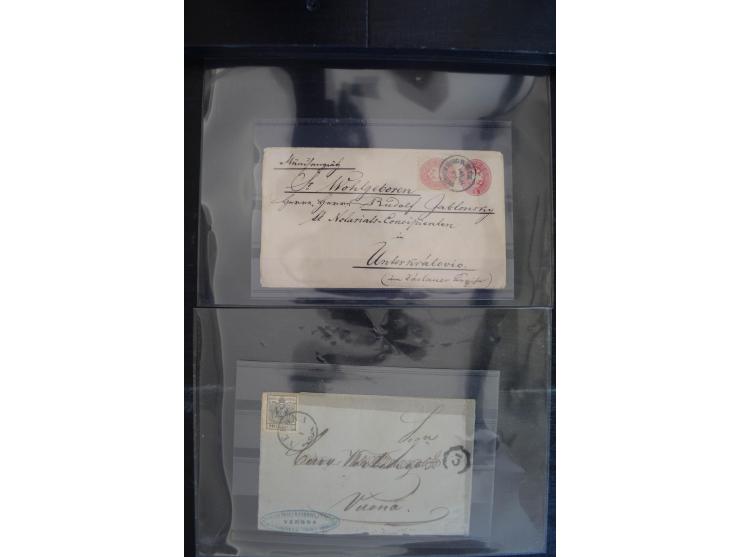 1850/1920 (ca.), umfangreicher Bestand inkl. Lombardei und Levante mit ca. 250 Briefen und Ganzsachen, Schwerpunkt bis ca. 18