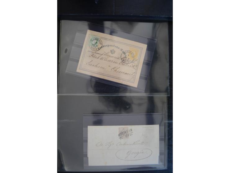 1850/1920 (ca.), umfangreicher Bestand inkl. Lombardei und Levante mit ca. 250 Briefen und Ganzsachen, Schwerpunkt bis ca. 18