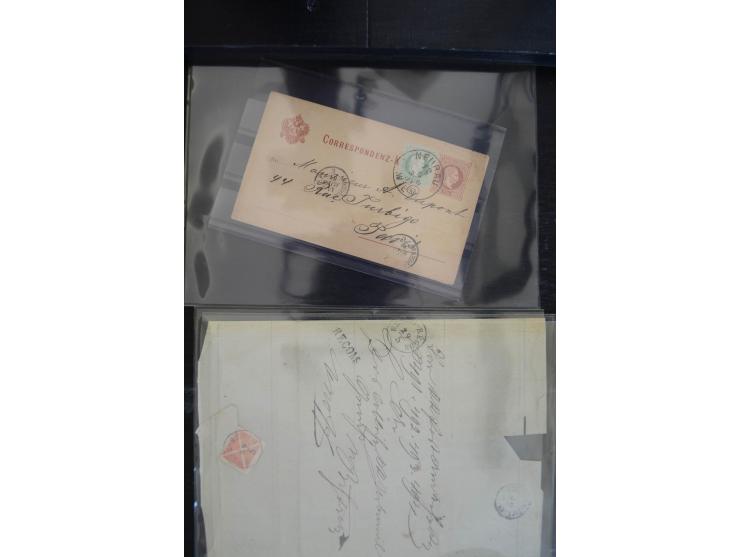 1850/1920 (ca.), umfangreicher Bestand inkl. Lombardei und Levante mit ca. 250 Briefen und Ganzsachen, Schwerpunkt bis ca. 18