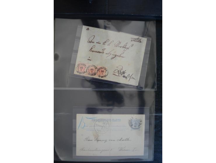 1850/1920 (ca.), umfangreicher Bestand inkl. Lombardei und Levante mit ca. 250 Briefen und Ganzsachen, Schwerpunkt bis ca. 18