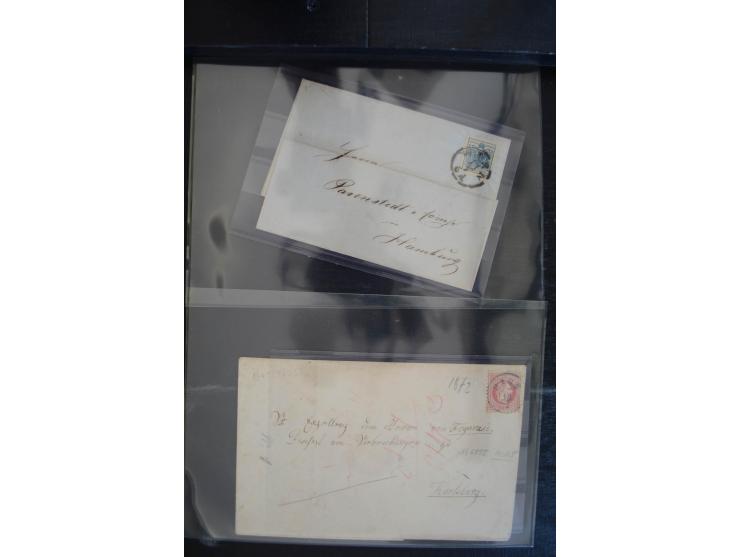 1850/1920 (ca.), umfangreicher Bestand inkl. Lombardei und Levante mit ca. 250 Briefen und Ganzsachen, Schwerpunkt bis ca. 18