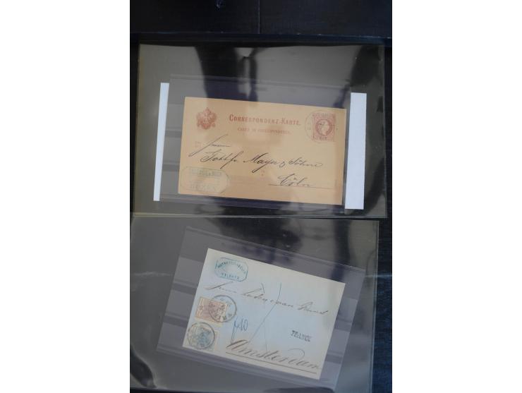 1850/1920 (ca.), umfangreicher Bestand inkl. Lombardei und Levante mit ca. 250 Briefen und Ganzsachen, Schwerpunkt bis ca. 18