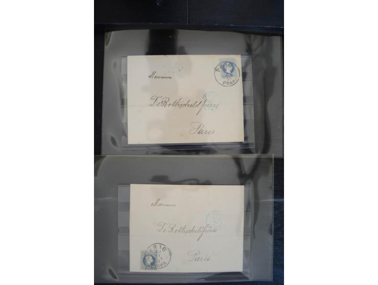 1850/1920 (ca.), umfangreicher Bestand inkl. Lombardei und Levante mit ca. 250 Briefen und Ganzsachen, Schwerpunkt bis ca. 18