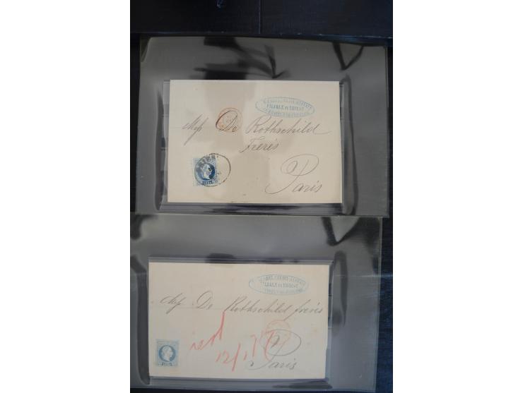 1850/1920 (ca.), umfangreicher Bestand inkl. Lombardei und Levante mit ca. 250 Briefen und Ganzsachen, Schwerpunkt bis ca. 18