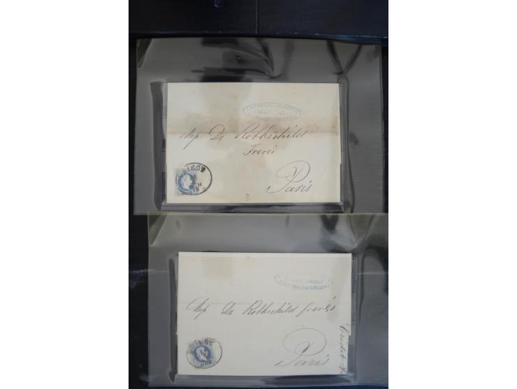 1850/1920 (ca.), umfangreicher Bestand inkl. Lombardei und Levante mit ca. 250 Briefen und Ganzsachen, Schwerpunkt bis ca. 18