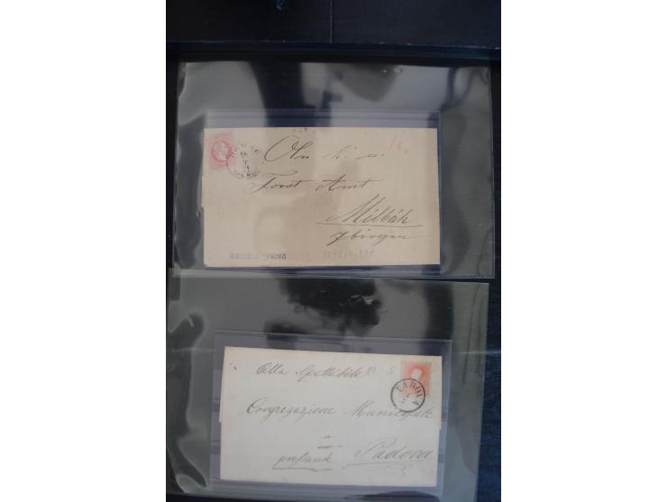 1850/1920 (ca.), umfangreicher Bestand inkl. Lombardei und Levante mit ca. 250 Briefen und Ganzsachen, Schwerpunkt bis ca. 18