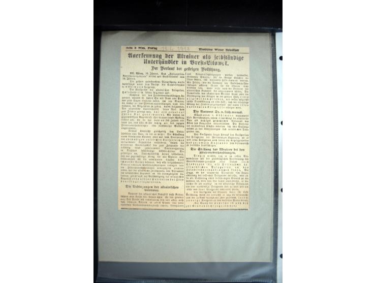 1915, "Fliegerpost Przemysl", Sammlung mit 8 gebrauchten Karten, vielen Fotos, Ansichtskarten (u.a. Fotokarte "Ballonabteilun