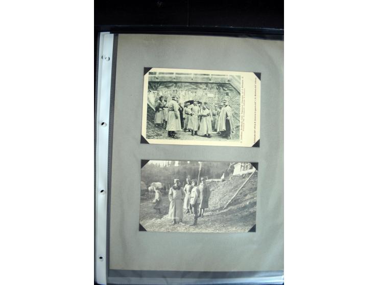 1915, "Fliegerpost Przemysl", Sammlung mit 8 gebrauchten Karten, vielen Fotos, Ansichtskarten (u.a. Fotokarte "Ballonabteilun