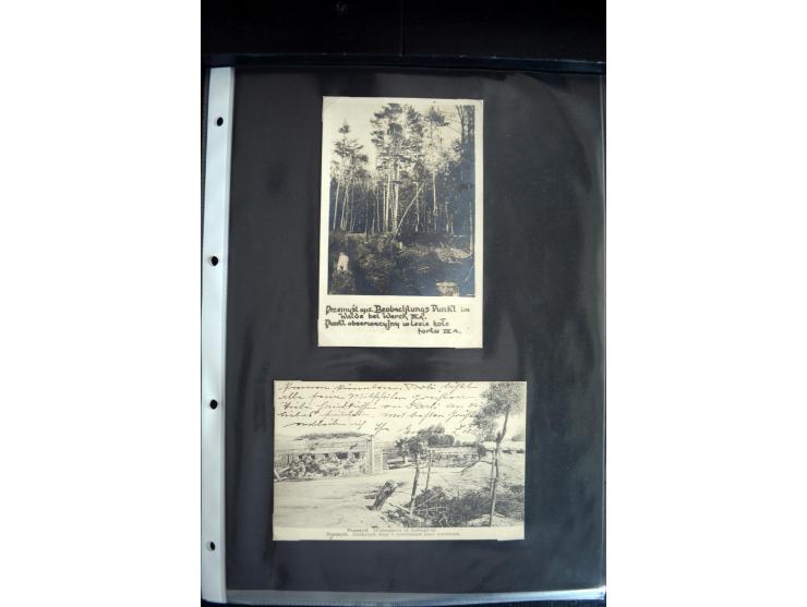 1915, "Fliegerpost Przemysl", Sammlung mit 8 gebrauchten Karten, vielen Fotos, Ansichtskarten (u.a. Fotokarte "Ballonabteilun
