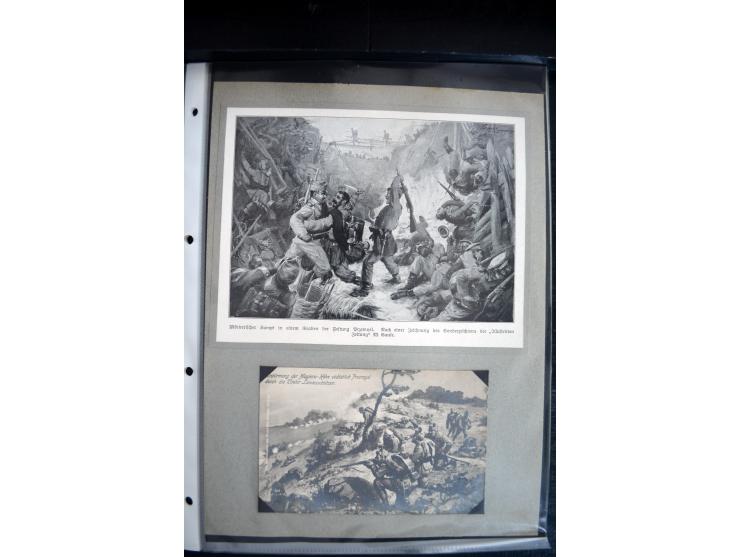 1915, "Fliegerpost Przemysl", Sammlung mit 8 gebrauchten Karten, vielen Fotos, Ansichtskarten (u.a. Fotokarte "Ballonabteilun