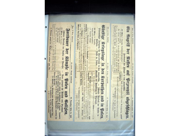 1915, "Fliegerpost Przemysl", Sammlung mit 8 gebrauchten Karten, vielen Fotos, Ansichtskarten (u.a. Fotokarte "Ballonabteilun