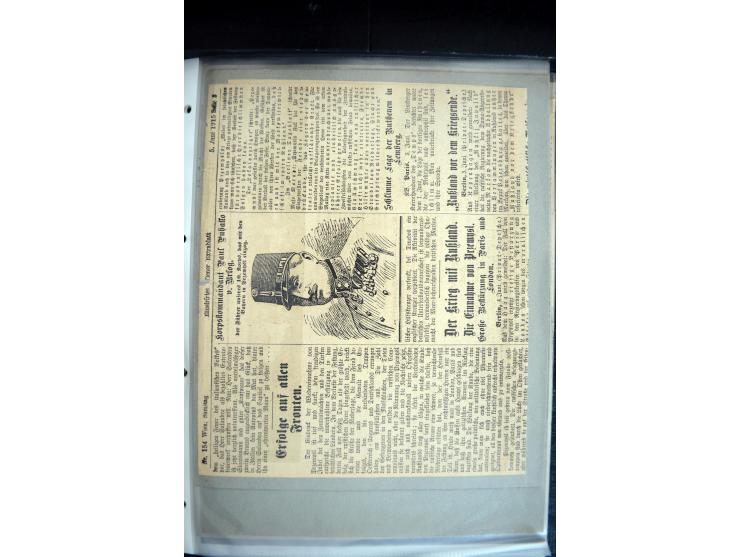 1915, "Fliegerpost Przemysl", Sammlung mit 8 gebrauchten Karten, vielen Fotos, Ansichtskarten (u.a. Fotokarte "Ballonabteilun
