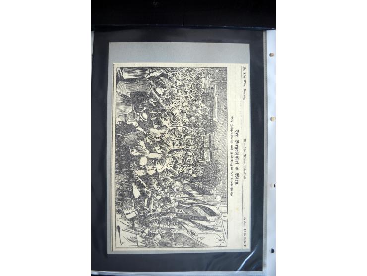 1915, "Fliegerpost Przemysl", Sammlung mit 8 gebrauchten Karten, vielen Fotos, Ansichtskarten (u.a. Fotokarte "Ballonabteilun