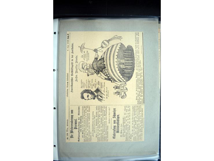 1915, "Fliegerpost Przemysl", Sammlung mit 8 gebrauchten Karten, vielen Fotos, Ansichtskarten (u.a. Fotokarte "Ballonabteilun