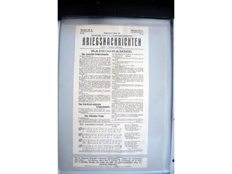 1915, "Fliegerpost Przemysl", Sammlung mit 8 gebrauchten Karten, vielen Fotos, Ansichtskarten (u.a. Fotokarte "Ballonabteilun