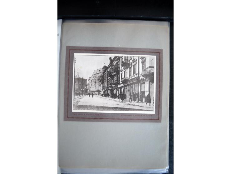 1915, "Fliegerpost Przemysl", Sammlung mit 8 gebrauchten Karten, vielen Fotos, Ansichtskarten (u.a. Fotokarte "Ballonabteilun