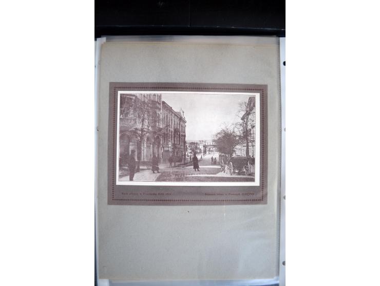 1915, "Fliegerpost Przemysl", Sammlung mit 8 gebrauchten Karten, vielen Fotos, Ansichtskarten (u.a. Fotokarte "Ballonabteilun