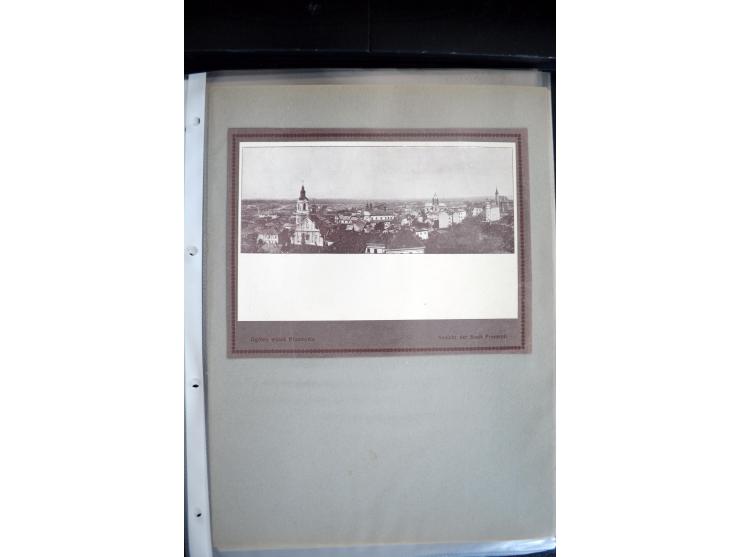 1915, "Fliegerpost Przemysl", Sammlung mit 8 gebrauchten Karten, vielen Fotos, Ansichtskarten (u.a. Fotokarte "Ballonabteilun