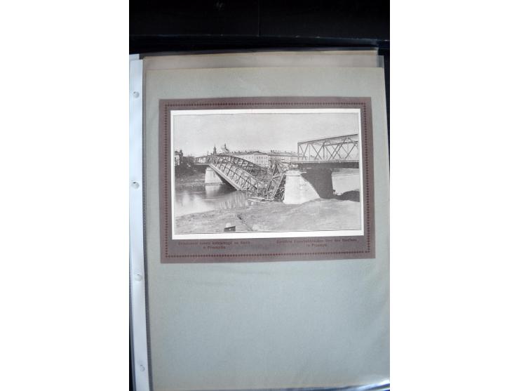 1915, "Fliegerpost Przemysl", Sammlung mit 8 gebrauchten Karten, vielen Fotos, Ansichtskarten (u.a. Fotokarte "Ballonabteilun