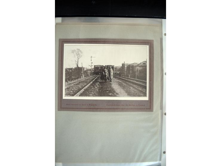 1915, "Fliegerpost Przemysl", Sammlung mit 8 gebrauchten Karten, vielen Fotos, Ansichtskarten (u.a. Fotokarte "Ballonabteilun