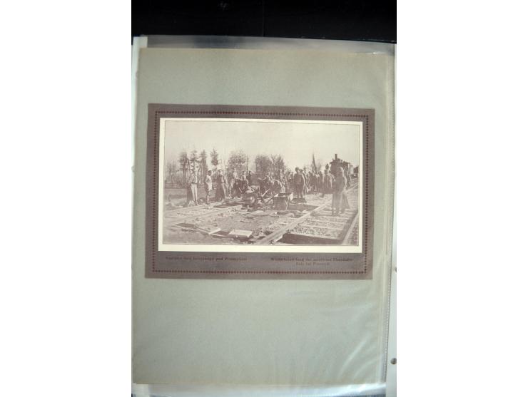 1915, "Fliegerpost Przemysl", Sammlung mit 8 gebrauchten Karten, vielen Fotos, Ansichtskarten (u.a. Fotokarte "Ballonabteilun