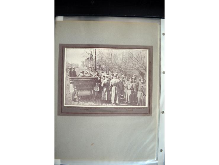 1915, "Fliegerpost Przemysl", Sammlung mit 8 gebrauchten Karten, vielen Fotos, Ansichtskarten (u.a. Fotokarte "Ballonabteilun