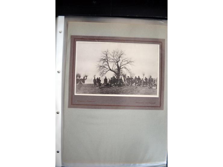 1915, "Fliegerpost Przemysl", Sammlung mit 8 gebrauchten Karten, vielen Fotos, Ansichtskarten (u.a. Fotokarte "Ballonabteilun