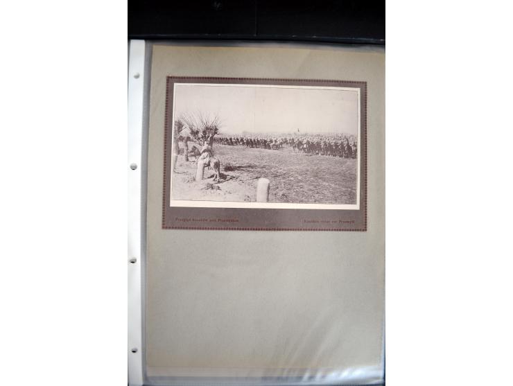 1915, "Fliegerpost Przemysl", Sammlung mit 8 gebrauchten Karten, vielen Fotos, Ansichtskarten (u.a. Fotokarte "Ballonabteilun