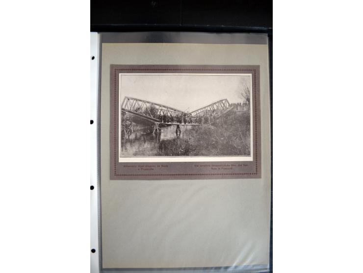 1915, "Fliegerpost Przemysl", Sammlung mit 8 gebrauchten Karten, vielen Fotos, Ansichtskarten (u.a. Fotokarte "Ballonabteilun