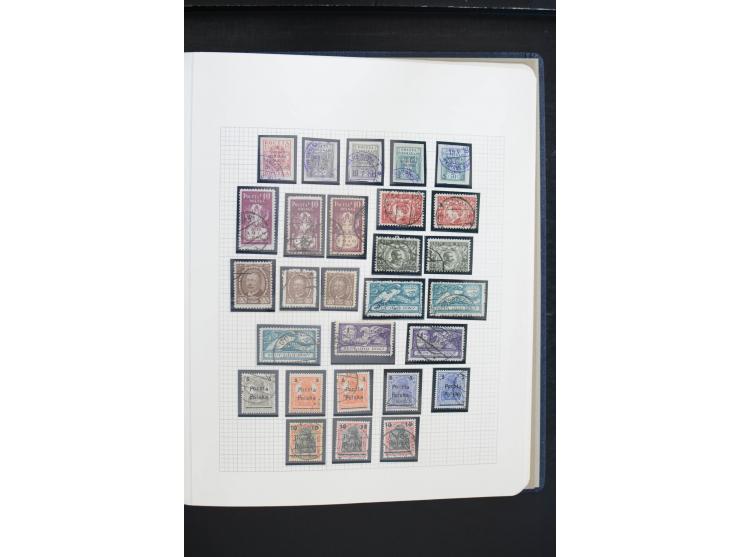 1918/39, gestempelte Sammlung mit vielen guten Werten, dabei Mi.-Nr. 29-30, 32, 45-46, 52(5) und Block 1, außerdem ein Teil P