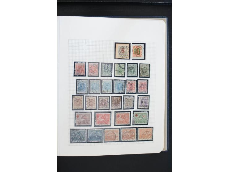 1918/39, gestempelte Sammlung mit vielen guten Werten, dabei Mi.-Nr. 29-30, 32, 45-46, 52(5) und Block 1, außerdem ein Teil P