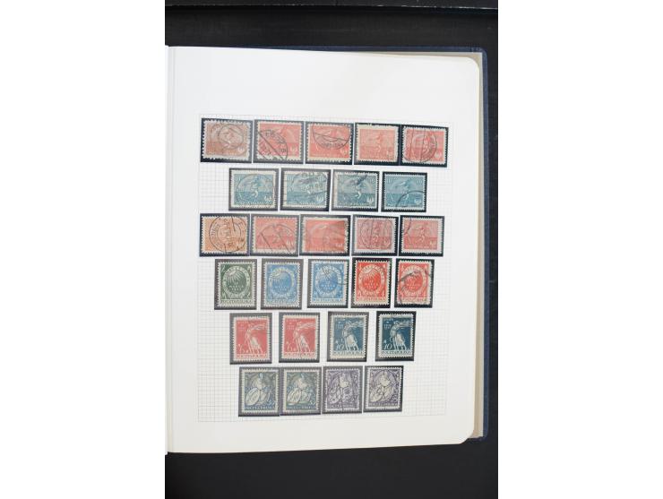 1918/39, gestempelte Sammlung mit vielen guten Werten, dabei Mi.-Nr. 29-30, 32, 45-46, 52(5) und Block 1, außerdem ein Teil P
