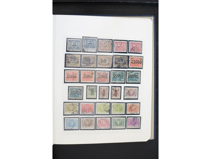 1918/39, gestempelte Sammlung mit vielen guten Werten, dabei Mi.-Nr. 29-30, 32, 45-46, 52(5) und Block 1, außerdem ein Teil P