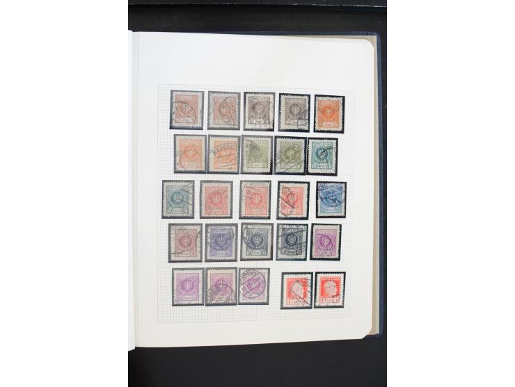 1918/39, gestempelte Sammlung mit vielen guten Werten, dabei Mi.-Nr. 29-30, 32, 45-46, 52(5) und Block 1, außerdem ein Teil P