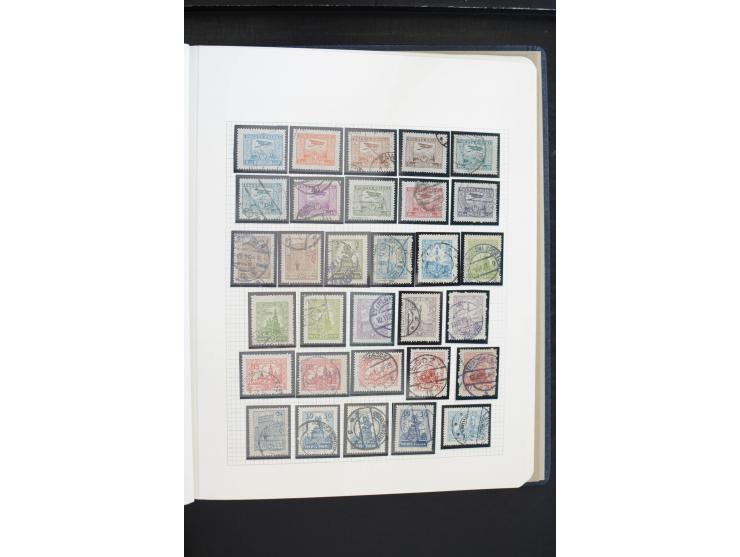 1918/39, gestempelte Sammlung mit vielen guten Werten, dabei Mi.-Nr. 29-30, 32, 45-46, 52(5) und Block 1, außerdem ein Teil P