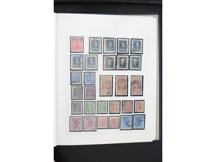 1918/39, gestempelte Sammlung mit vielen guten Werten, dabei Mi.-Nr. 29-30, 32, 45-46, 52(5) und Block 1, außerdem ein Teil P