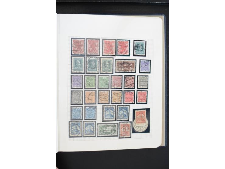 1918/39, gestempelte Sammlung mit vielen guten Werten, dabei Mi.-Nr. 29-30, 32, 45-46, 52(5) und Block 1, außerdem ein Teil P