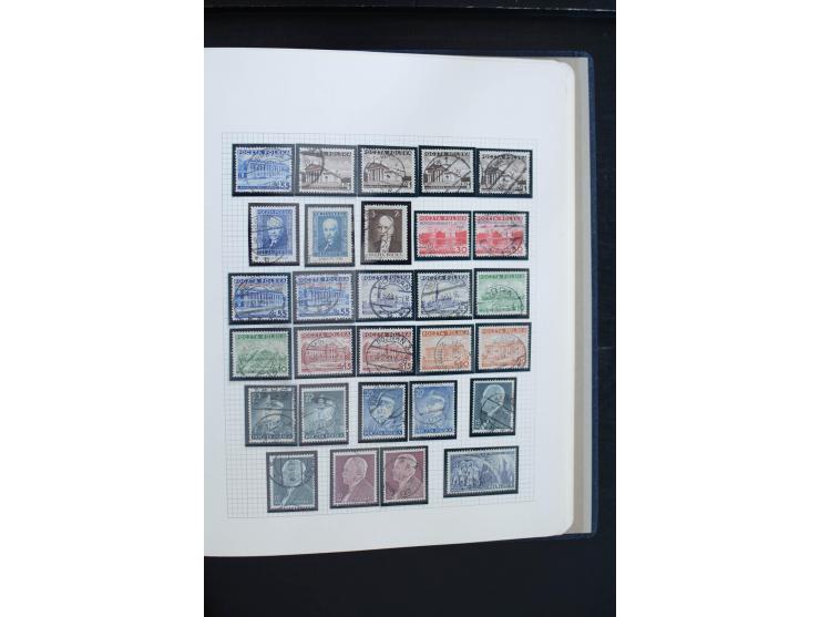 1918/39, gestempelte Sammlung mit vielen guten Werten, dabei Mi.-Nr. 29-30, 32, 45-46, 52(5) und Block 1, außerdem ein Teil P