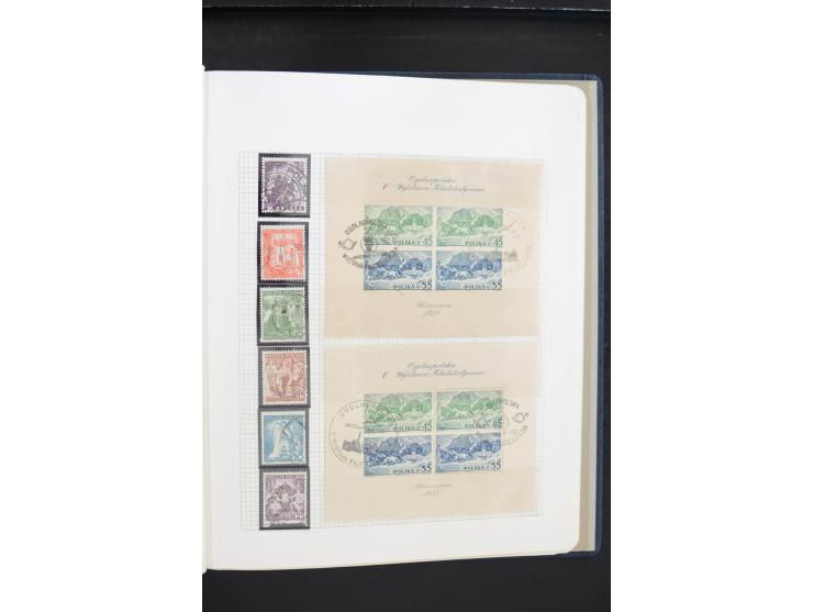 1918/39, gestempelte Sammlung mit vielen guten Werten, dabei Mi.-Nr. 29-30, 32, 45-46, 52(5) und Block 1, außerdem ein Teil P