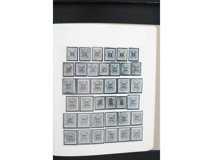 1918/39, gestempelte Sammlung mit vielen guten Werten, dabei Mi.-Nr. 29-30, 32, 45-46, 52(5) und Block 1, außerdem ein Teil P