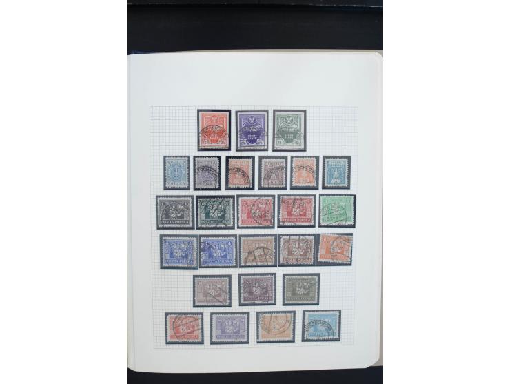 1918/39, gestempelte Sammlung mit vielen guten Werten, dabei Mi.-Nr. 29-30, 32, 45-46, 52(5) und Block 1, außerdem ein Teil P
