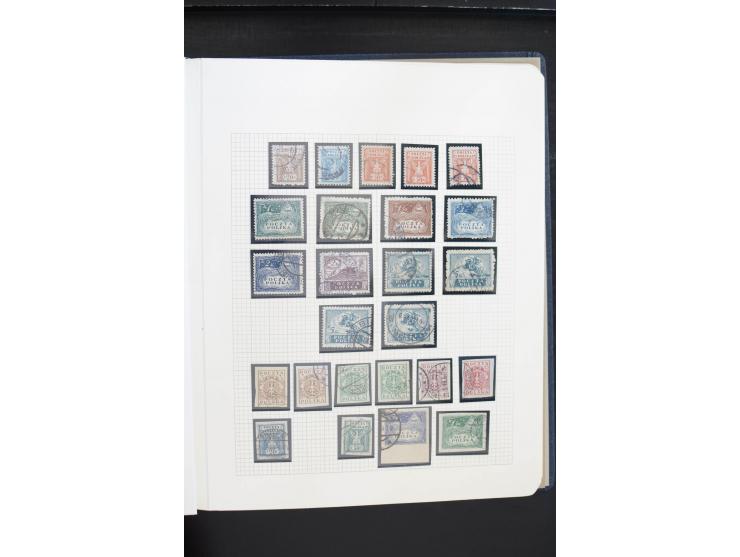 1918/39, gestempelte Sammlung mit vielen guten Werten, dabei Mi.-Nr. 29-30, 32, 45-46, 52(5) und Block 1, außerdem ein Teil P