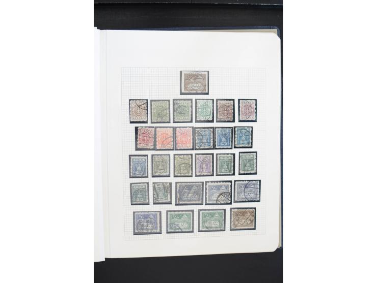 1918/39, gestempelte Sammlung mit vielen guten Werten, dabei Mi.-Nr. 29-30, 32, 45-46, 52(5) und Block 1, außerdem ein Teil P