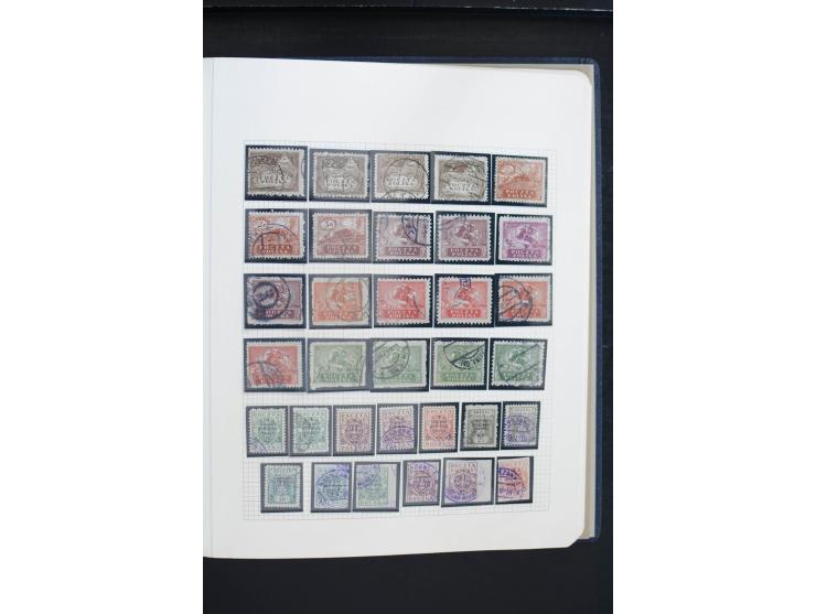 1918/39, gestempelte Sammlung mit vielen guten Werten, dabei Mi.-Nr. 29-30, 32, 45-46, 52(5) und Block 1, außerdem ein Teil P