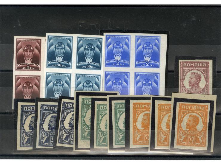 1903/47, postfrische, ungebrauchte und gestempelte Partie, dabei teil- und ungezähnte Marken, Abarten, Mi.-Nr. 300F, 302F etc