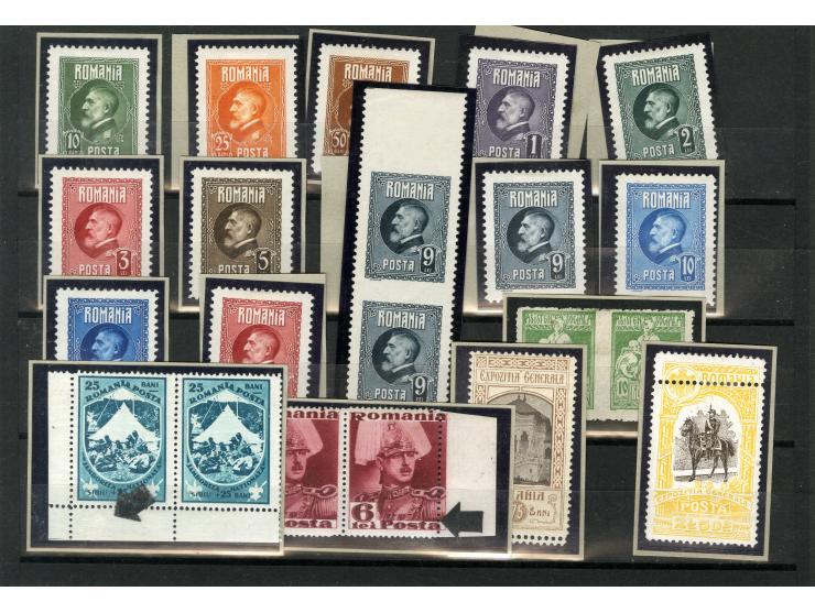 1903/47, postfrische, ungebrauchte und gestempelte Partie, dabei teil- und ungezähnte Marken, Abarten, Mi.-Nr. 300F, 302F etc