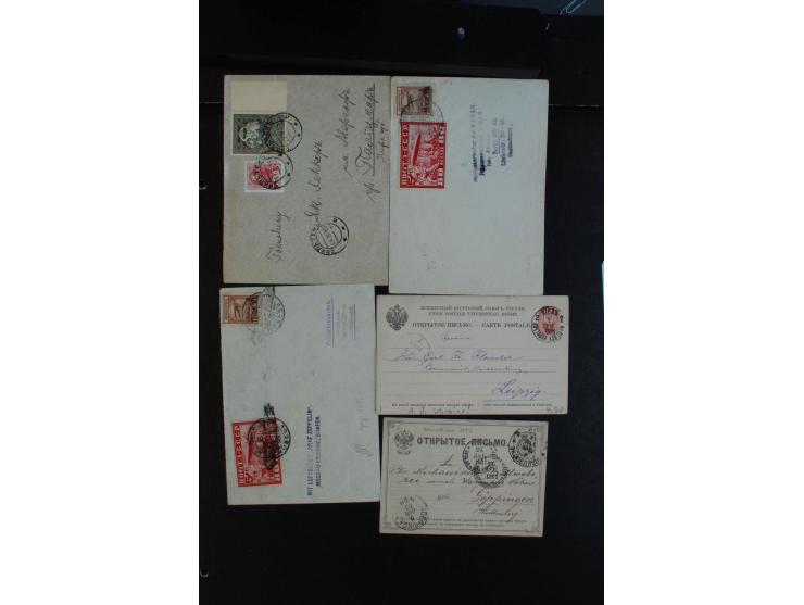 1896/1960, interessante Partie von über 40 Briefen und Karten, dabei Postsparmarken auf Briefen, R-Briefe, Ganzsachen, Stadtp