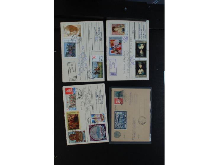 1896/1960, interessante Partie von über 40 Briefen und Karten, dabei Postsparmarken auf Briefen, R-Briefe, Ganzsachen, Stadtp